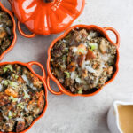 How to Make Giblet Stuffing - how to make this classic Thanksgiving stuffing!! Dairy-free and gluten-free friendly! #thanksgiving #stuffing #dairyfree #glutenfree
