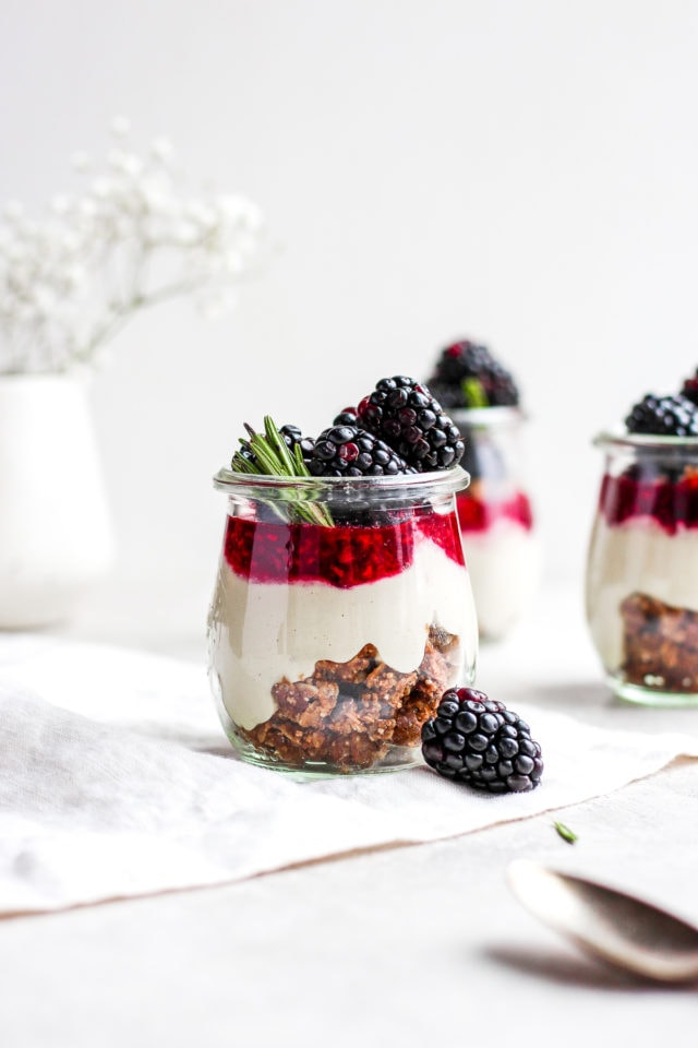 Vegan Blackberry Cheesecake Jars