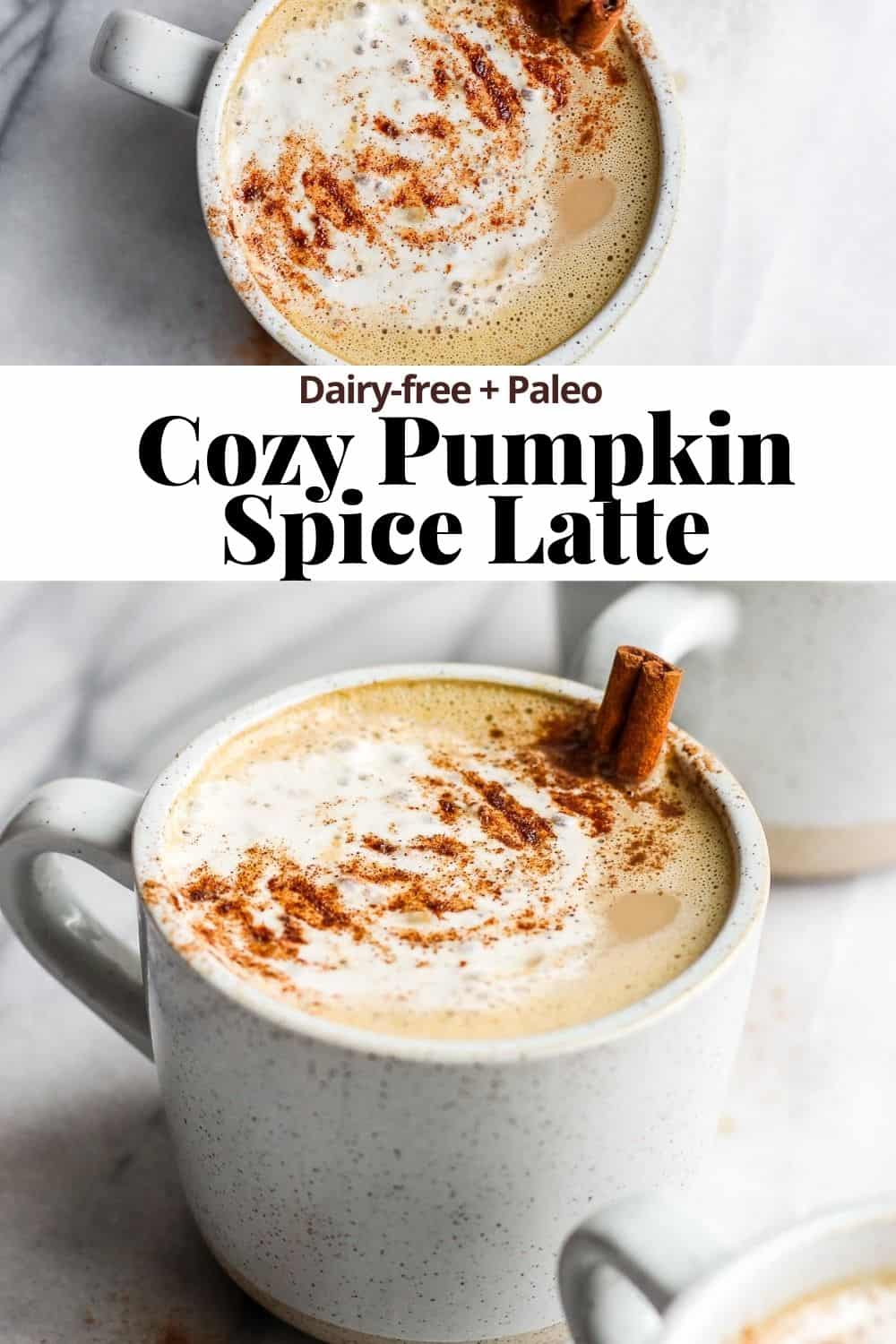 Pinterest image for pumpkin spice latte. 