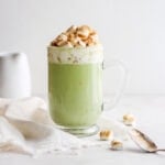 Dairy-Free Matcha White Hot Chocolate - a fun and delicious spin on your classic hot chocolate! It is so amazing! A must-try recipe! #vegan #matcha #matcharecipes #hotchocolate #dairyfreerecipes #dairyfreehotchocolate #christmas #holidayrecipes #veganhotchocolate