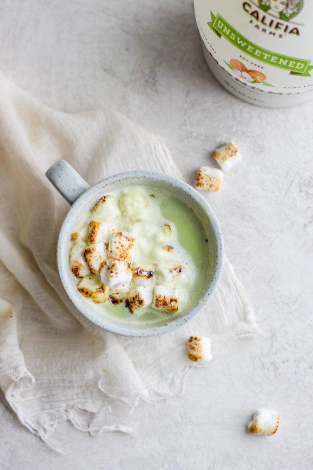 Dairy-Free Matcha White Hot Chocolate - The Wooden Skillet