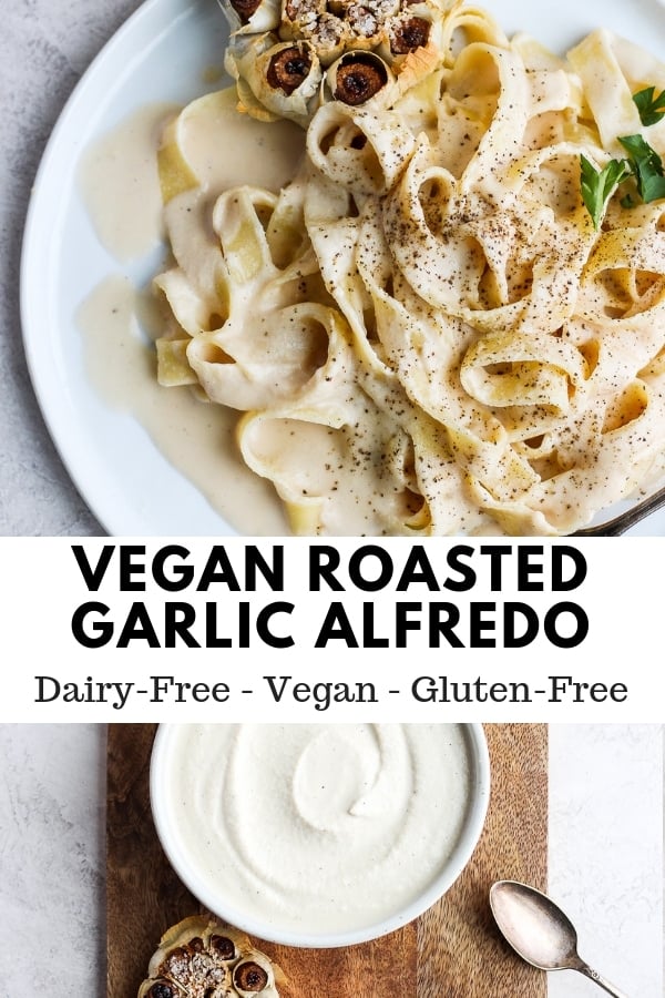 Vegan Roasted Garlic Alfredo Sauce 
