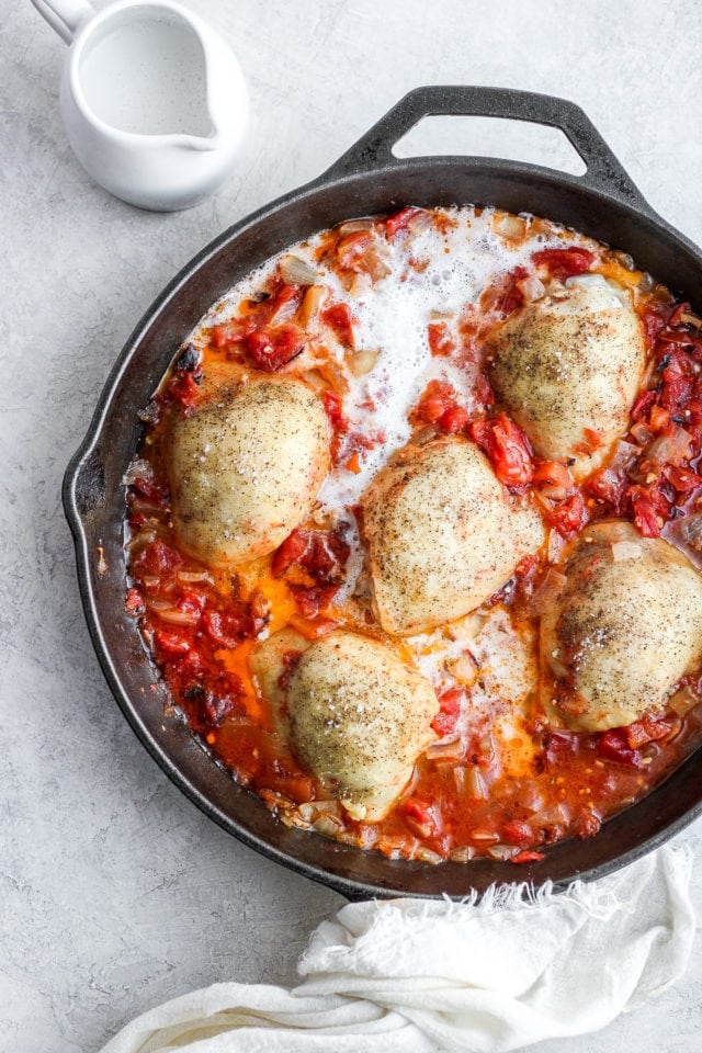 Dairy-Free Creamy Chicken Tomato Skillet