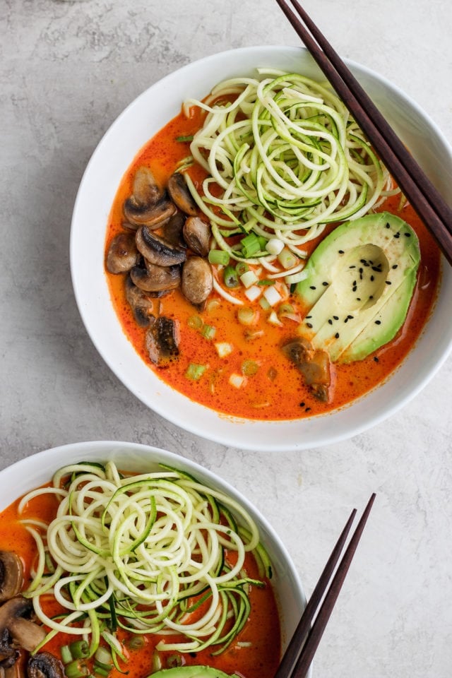 Easy Thai Mushroom Zoodle Soup