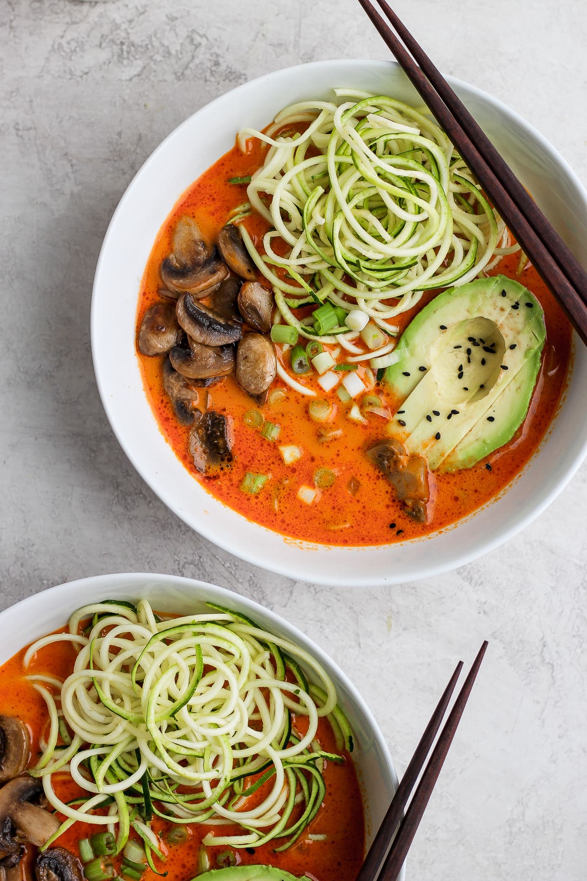 Easy Thai Mushroom Zoodle Soup - The Wooden Skillet