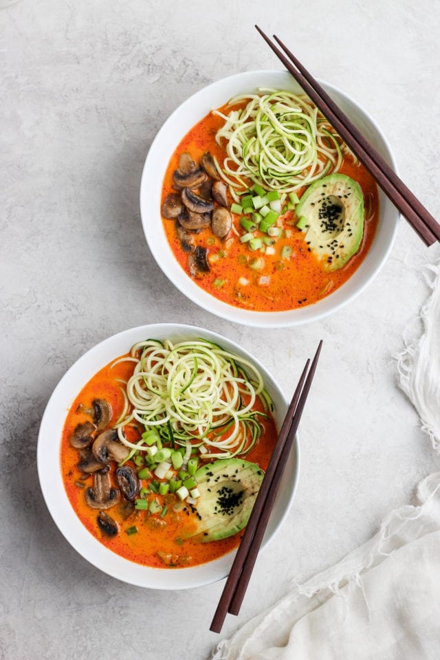 Easy Thai Mushroom Zoodle Soup