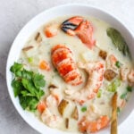 Ultimate Dairy-Free Chunky Seafood Chowder - a decadent and savory seafood chowder that is Whole30, dairy-free and paleo! #whole30recipes #healthyseafoodchowder #paleorecipes #healthysoup #dairyfreechowder #whole30dinner #valentinesday