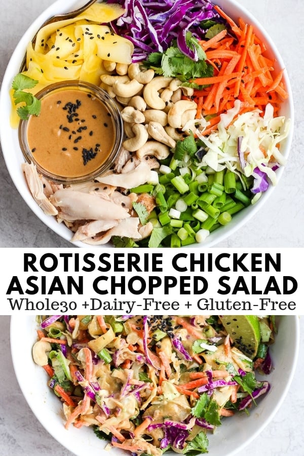 20 Minute Asian Chopped Rotisserie Chicken Salad