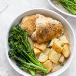 Dairy Free Dijon Chicken - a light and delicious dairy-free meal that everyone will love! Whole30 and Paleo! #whole30recipes #mustardchickenskillet #dairyfreemustardsauce #whole30mustardchicken #paleorecipes #healthymeals #healthydinnerideas #dairyfreerecipes