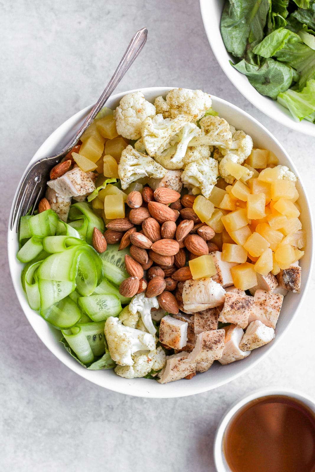 Paleo Roasted Cauliflower Mason Jar Salad