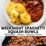 Easy Sausage Spaghetti Squash Bowls - Easy Sausage Spaghetti Squash Bowls - the easiest dinner ever for those nights when you don't feel like stressing about dinner ... but want something healthy! #whole30recipes #spaghettisquashrecipes #dairyfreerecipes #spaghetti #healthyspaghetti #spaghettisquashbowls #paleorecipes #glutenfreerecipes #glutenfree