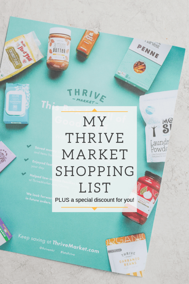 Thrive Market Shopping List + Coupon Code - The Wooden Skillet