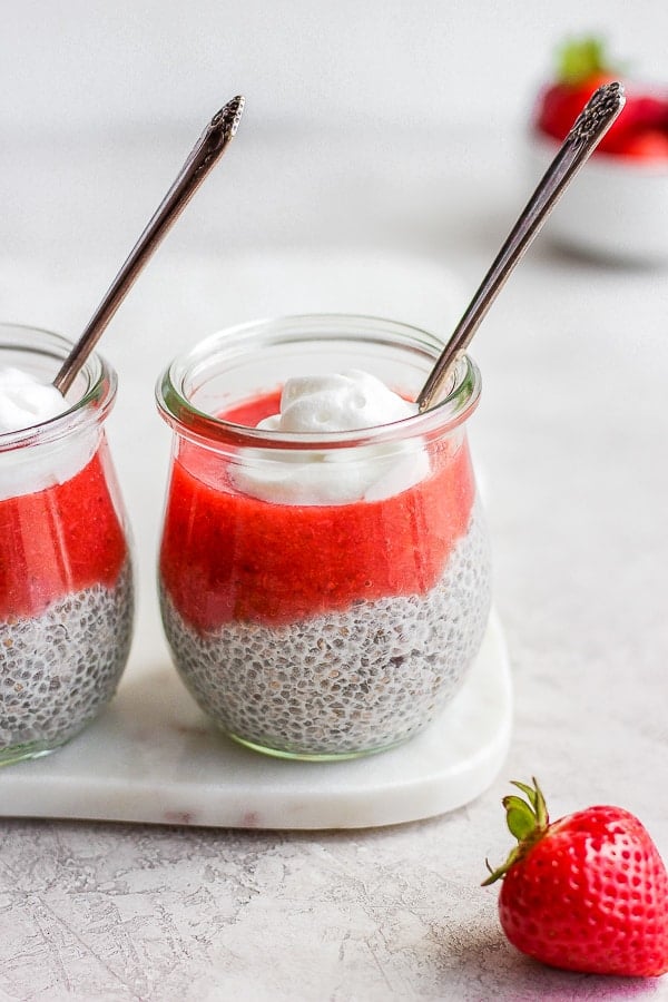 Roasted Strawberry Chia Pudding - A Life Delicious