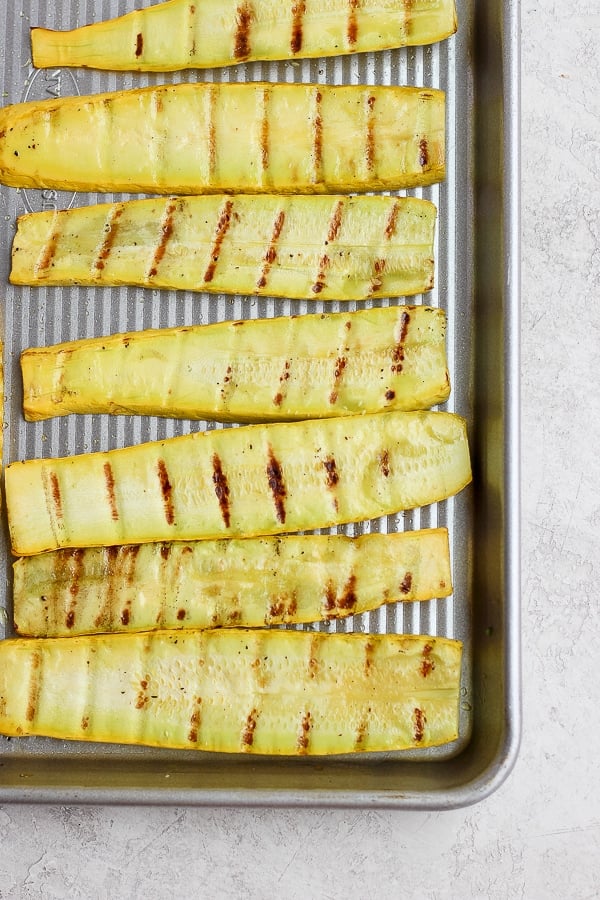 Perfectly grilled yellow squash.