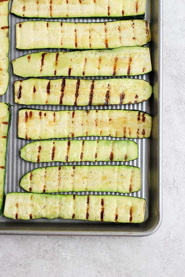 Perfectly grilled zucchini.