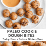 Pinterest image for cookie dough bites.