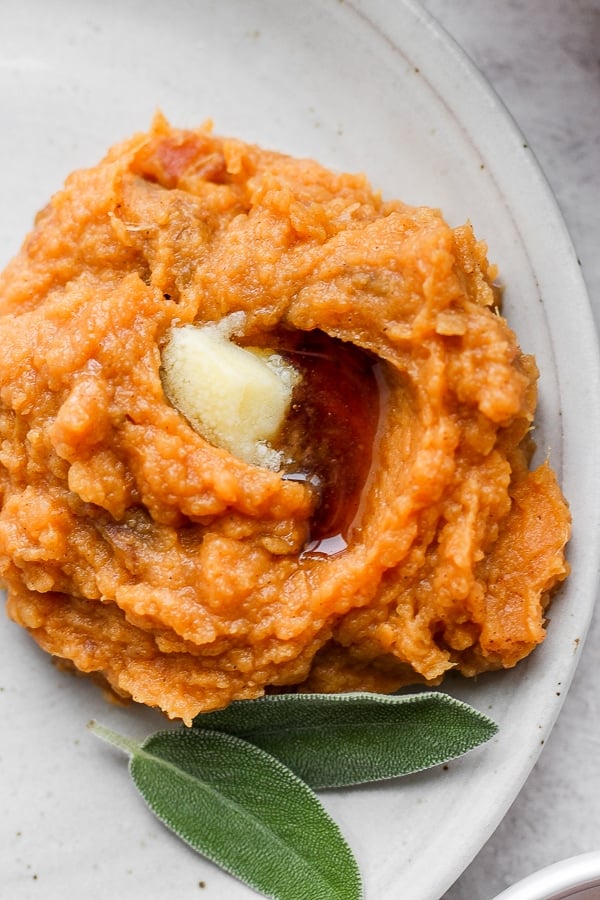 Sweet potato mash recipe with butter.