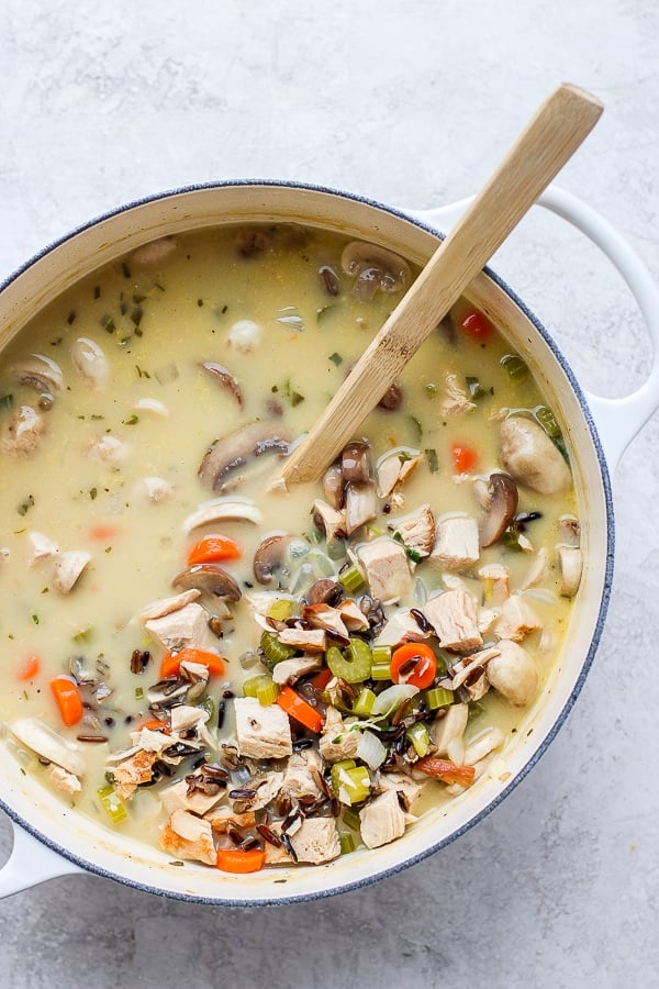A creamy turkey wild rice soup recipe.