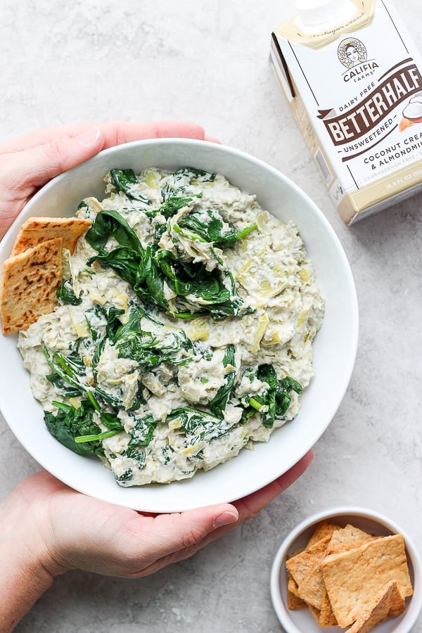 vegan spinach artichoke dip