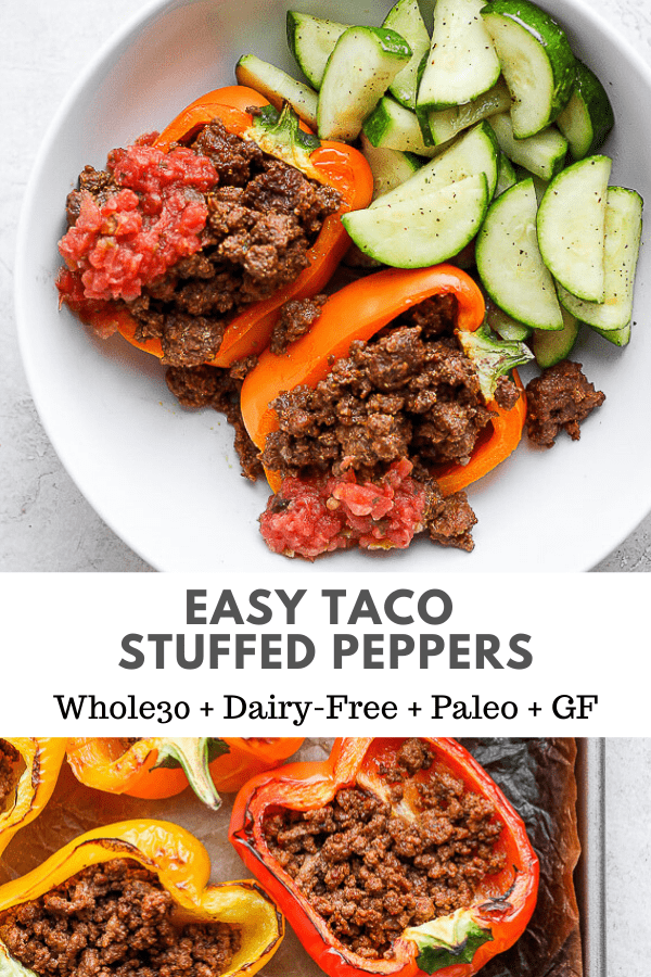 Easy Taco Stuffed Peppers - The Wooden Skillet