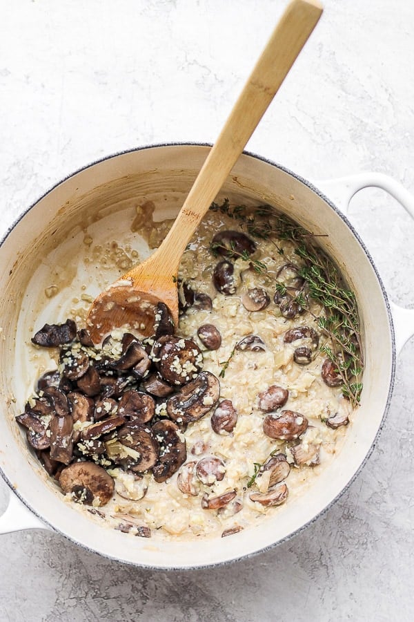 One-Pan Mushroom Cauliflower “Risotto” Recipe