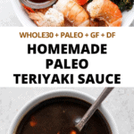 Pinterest image for paleo teriyaki sauce. 