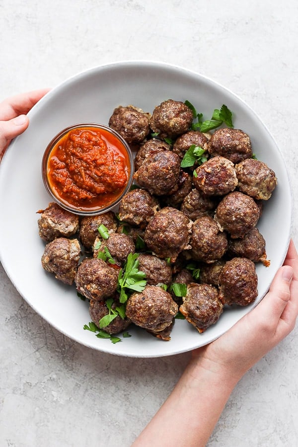 The best oven baked meatballs recipe.