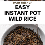 Pinterest image for Instant Pot wild rice.