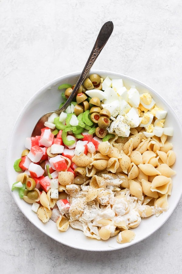 Insalata di pasta di granchio