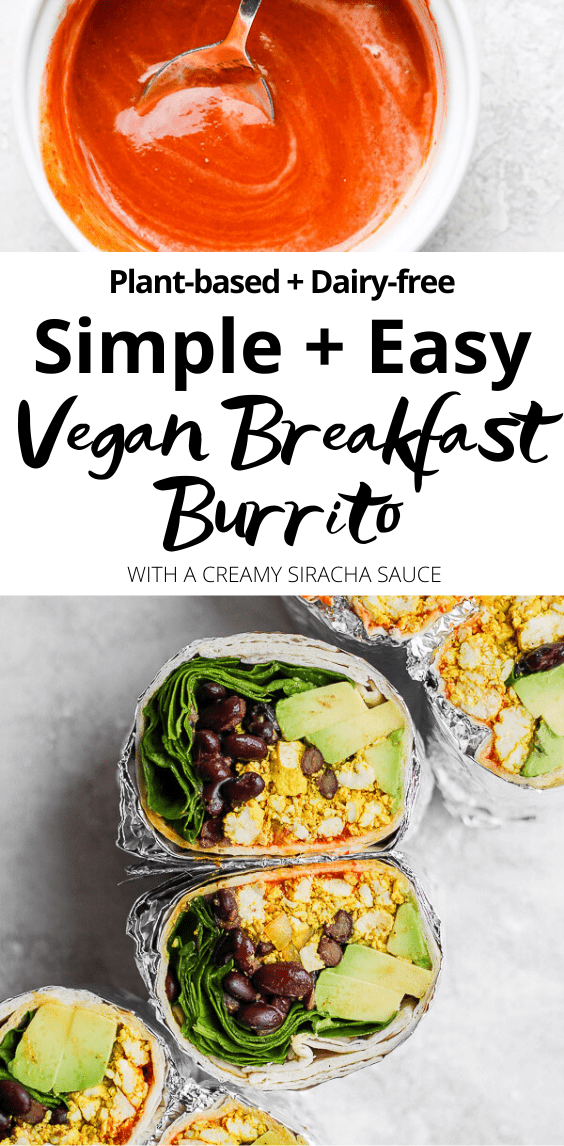 Easy Vegan Breakfast Burrito - a simple and easy plant-based breakfast burrito you are going to LOVE! Meal-prep friendly! #veganbreakfastburrito #veganbreakfastburritohealthy #veganbreakfastburritoeasy #veganbreakfastburritotofuscramble