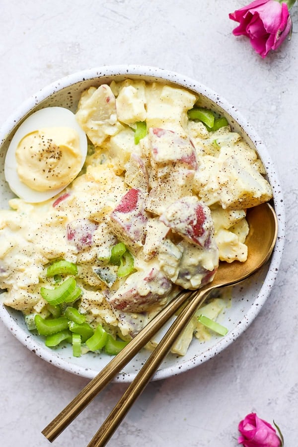 Deviled egg potato salad.