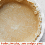 Pinterest image for homemade pie crust.