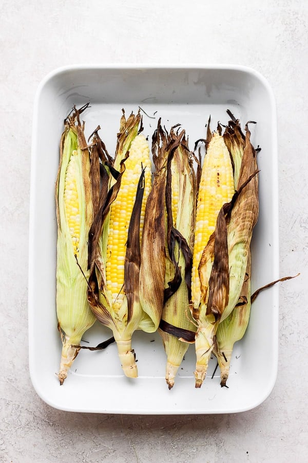 Super Easy, Fat-Free Grilled Corn-In-The-Husk Recipe 