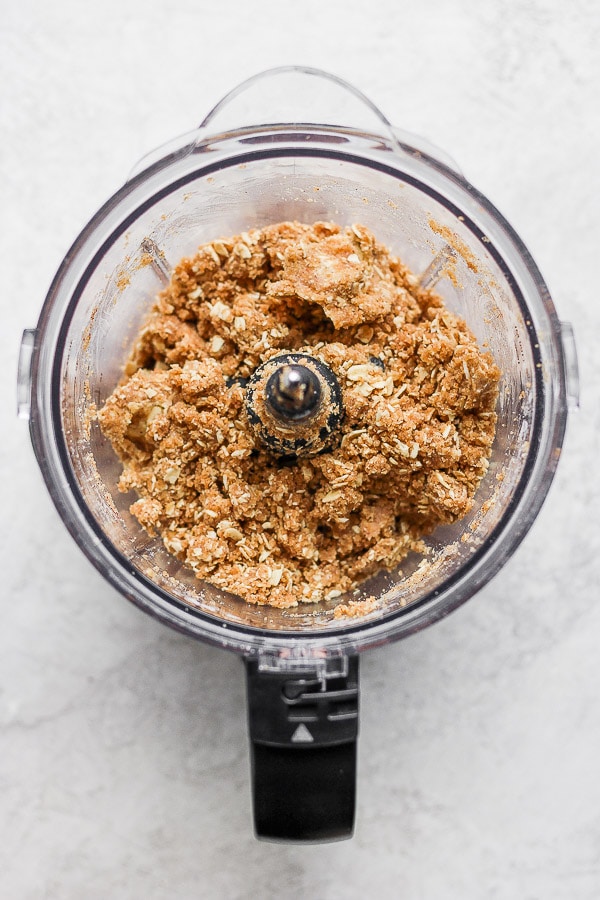 Apple Crisp topping in a food processor.
