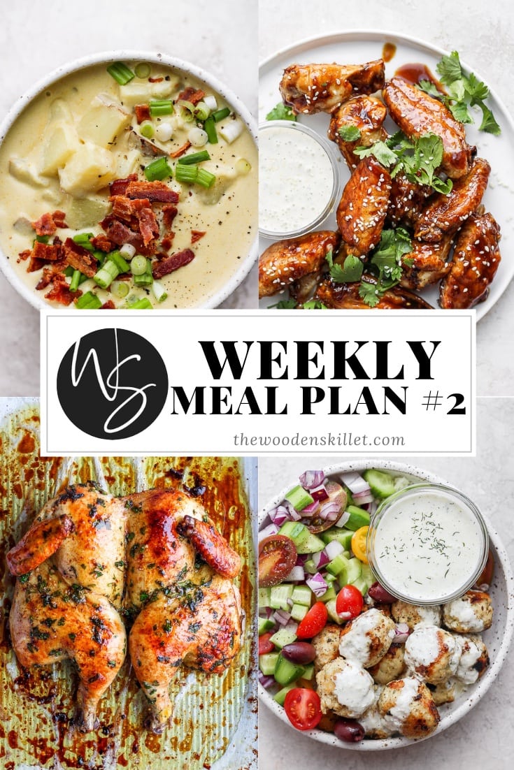 Pinterest image of weekly meal plan #2.