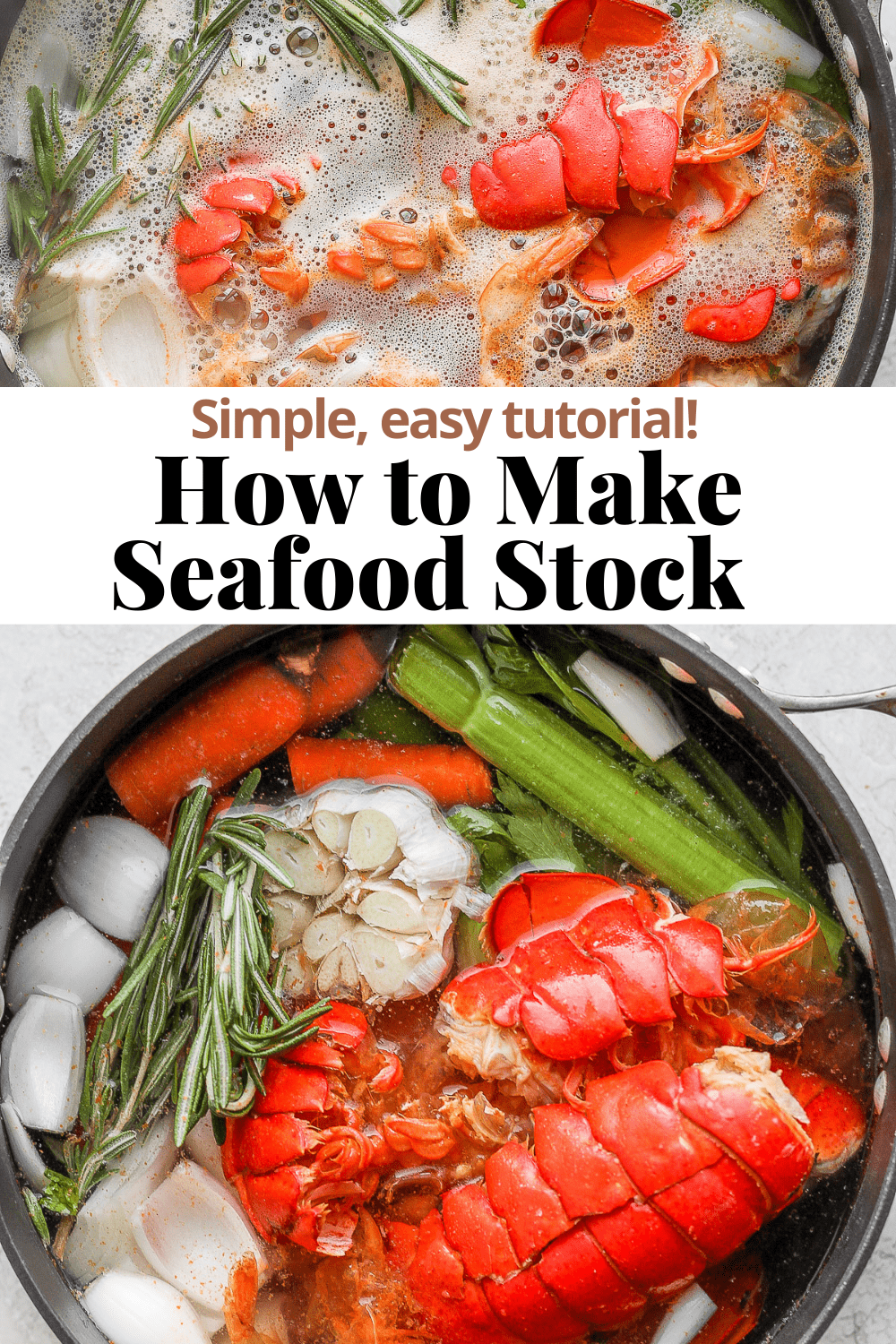 Pinterest image for How to Make Seafood Stock.