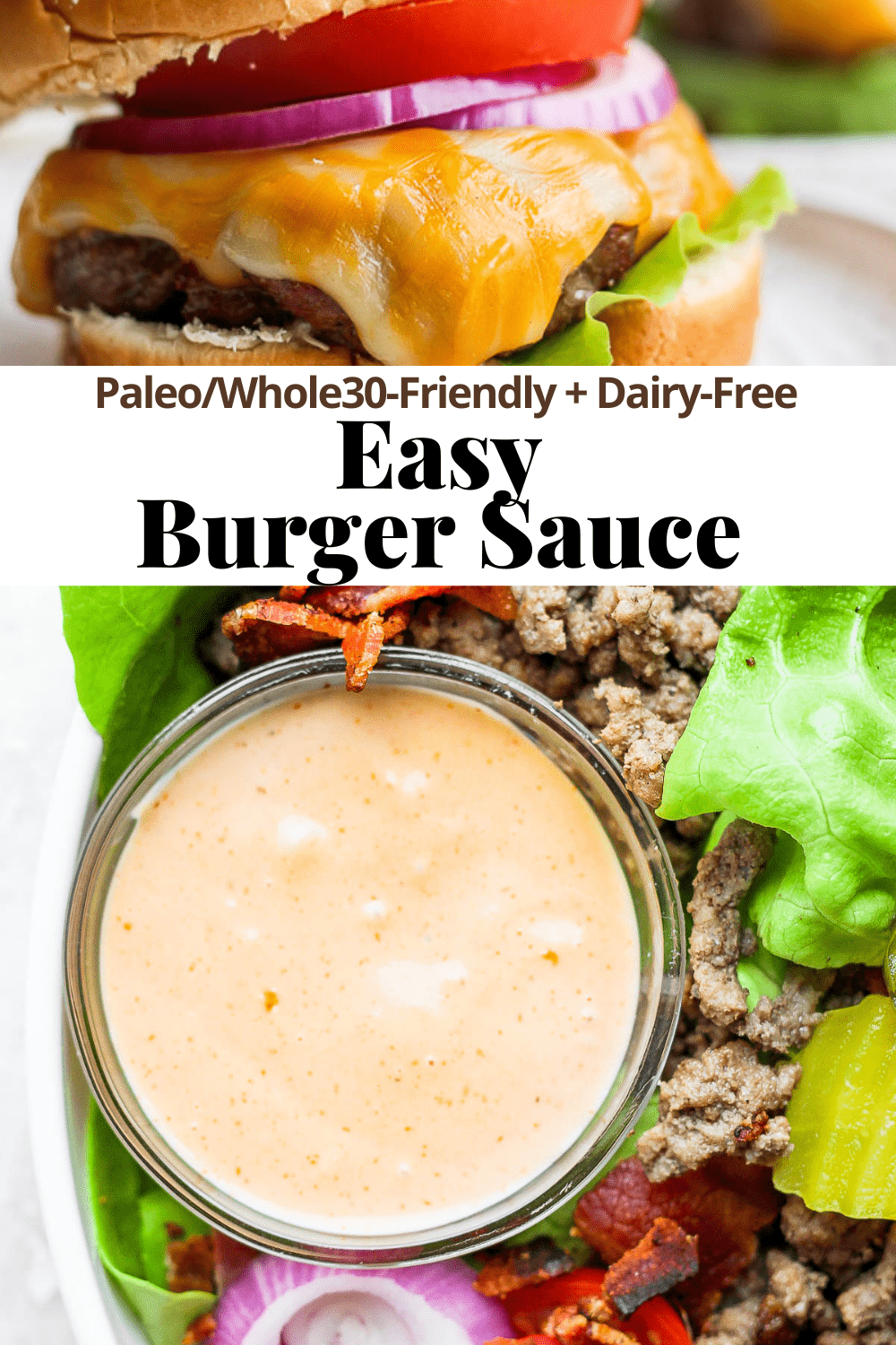 Pinterest image for burger sauce.