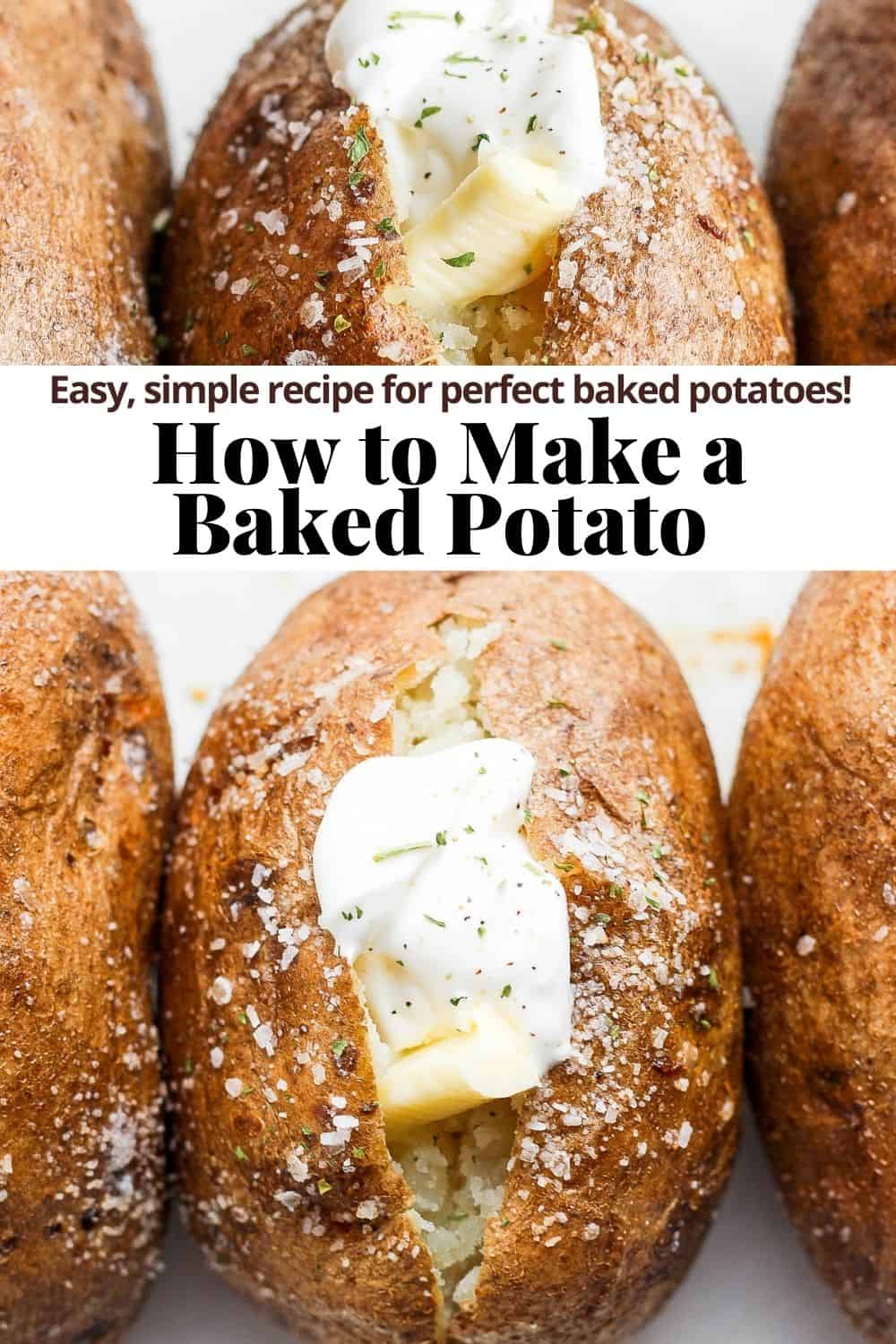 Pinterest image for oven baked potato.