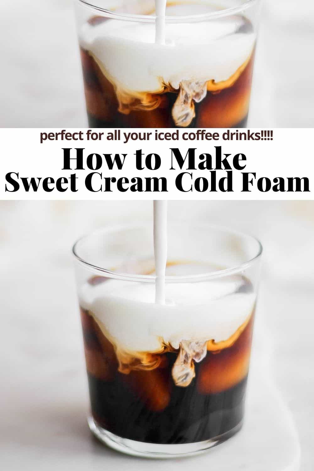 Pinterest image for sweet cream cold foam.