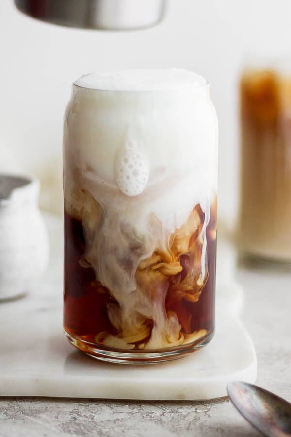 Glass of iced London fog.