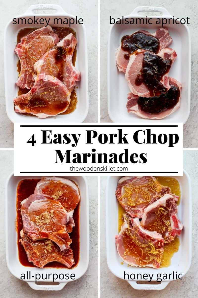 Pinterest image for pork chop marinades.