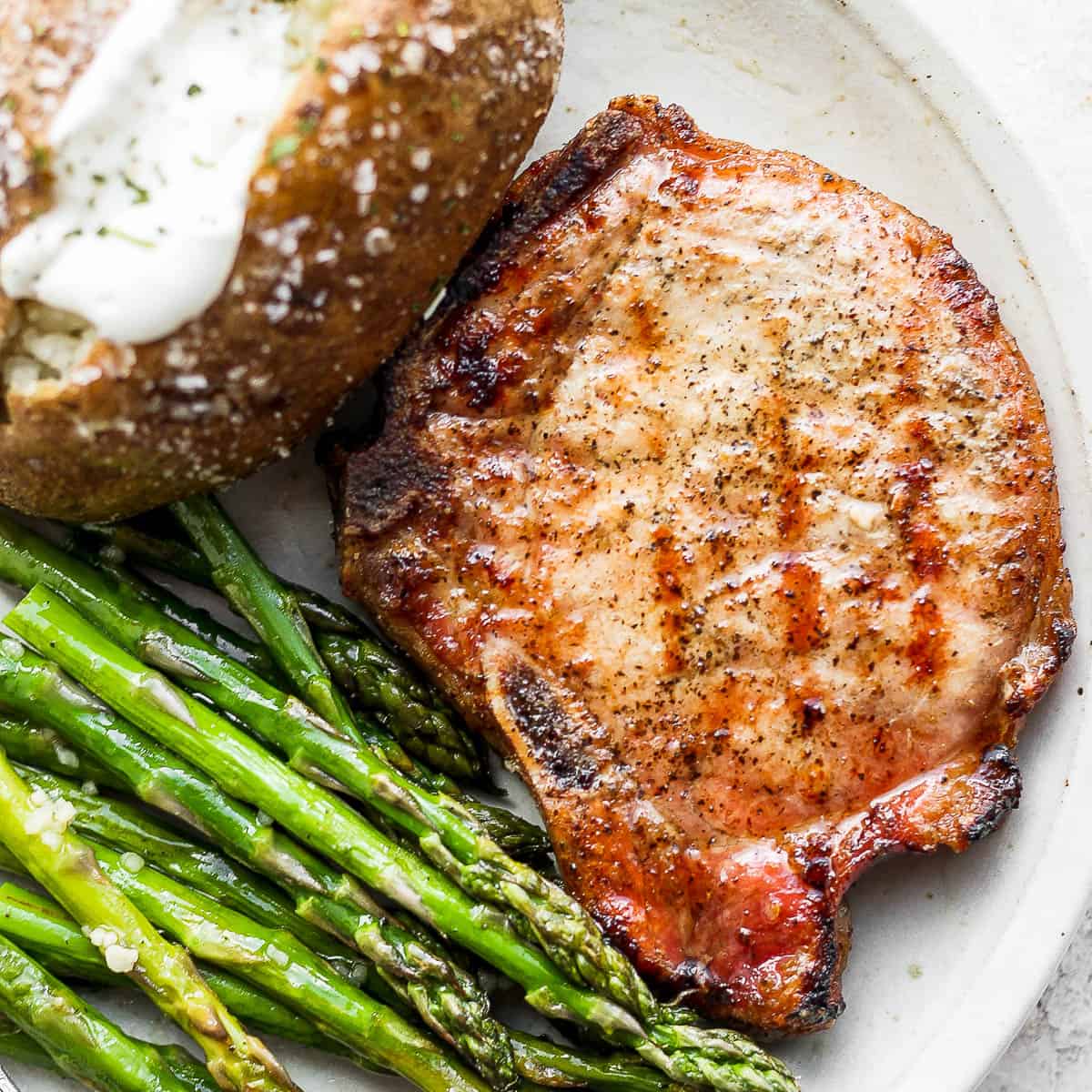 Smoked pork chops recipe.