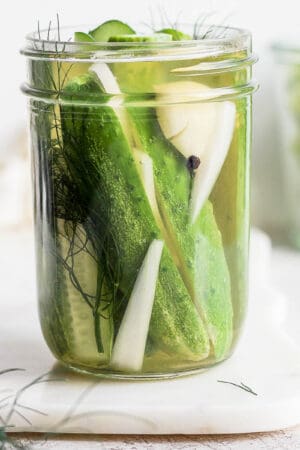 The best recipe for refrigerator dill pickles.