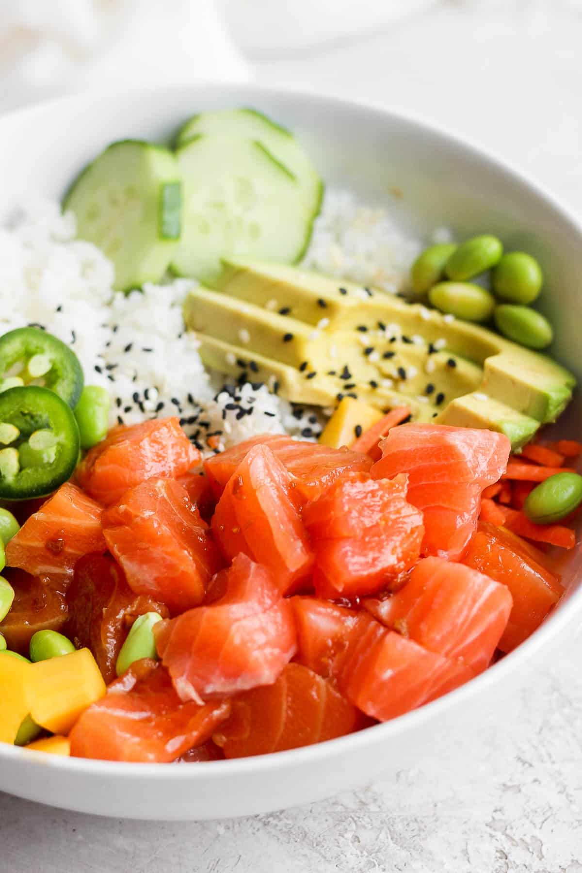 Salmon Poke Bowl - The Wooden Skillet