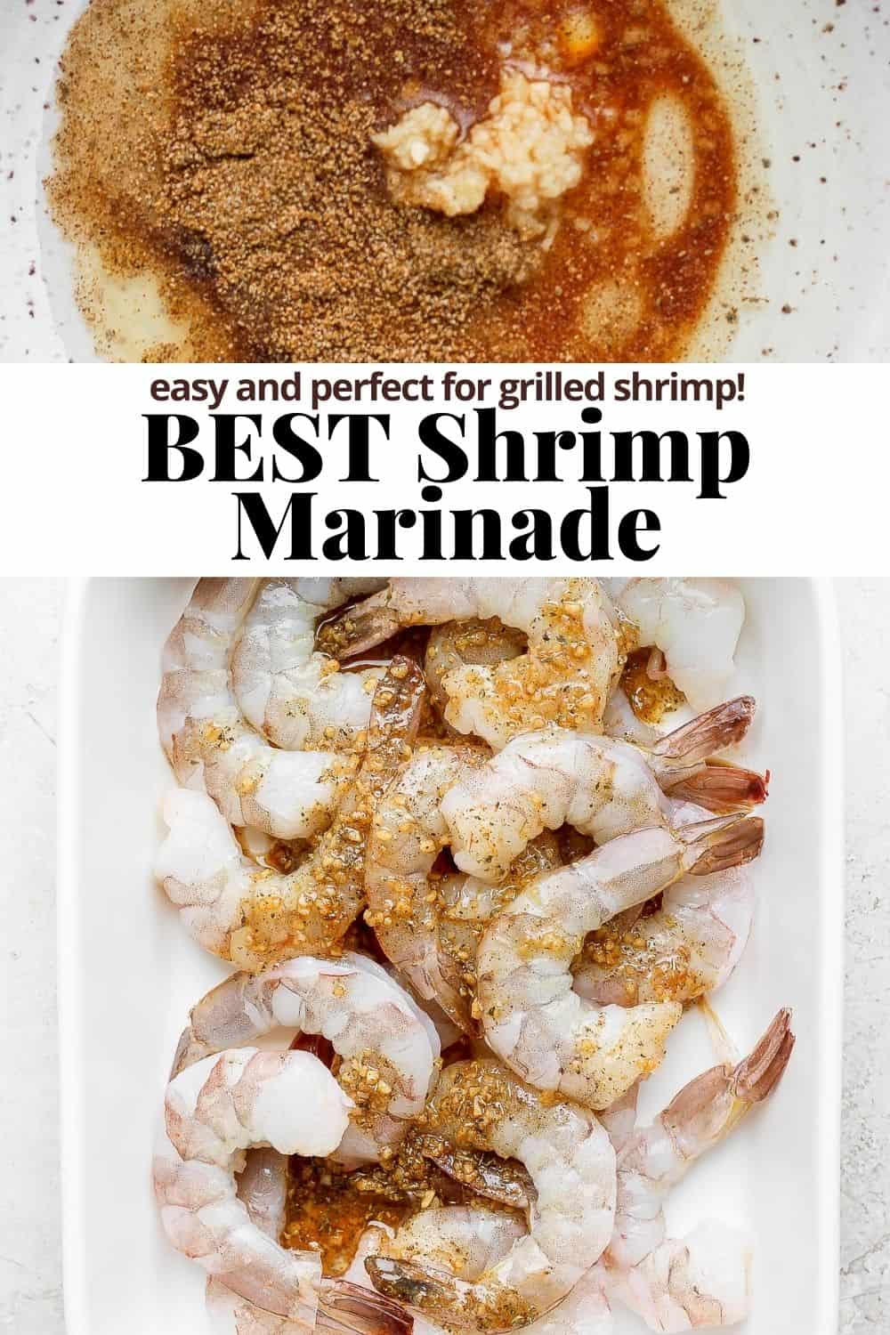 Pinterest image for shrimp marinade.