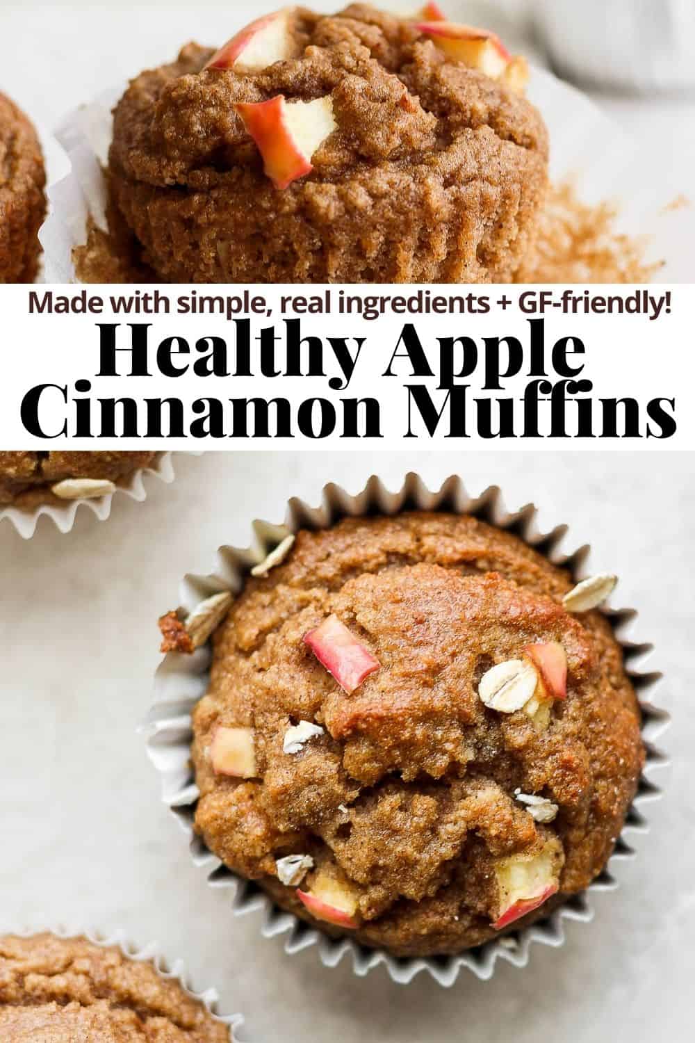 Pinterest image for apple cinnamon muffins.