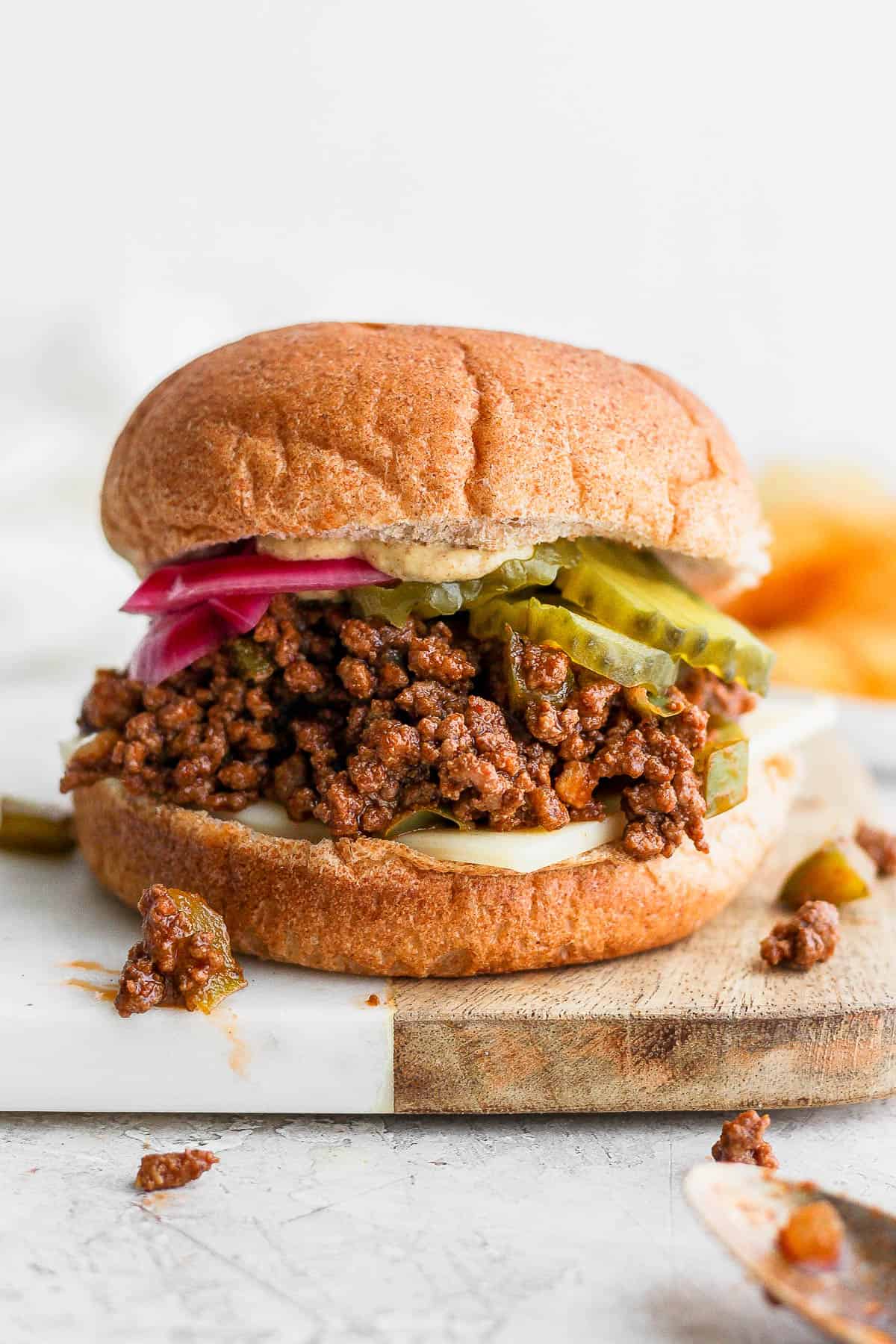 A homemade healthy sloppy Joe. 