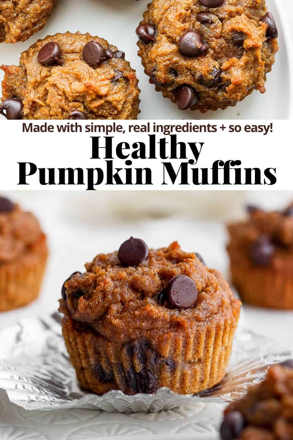 Pinterest image for pumpkin muffins.