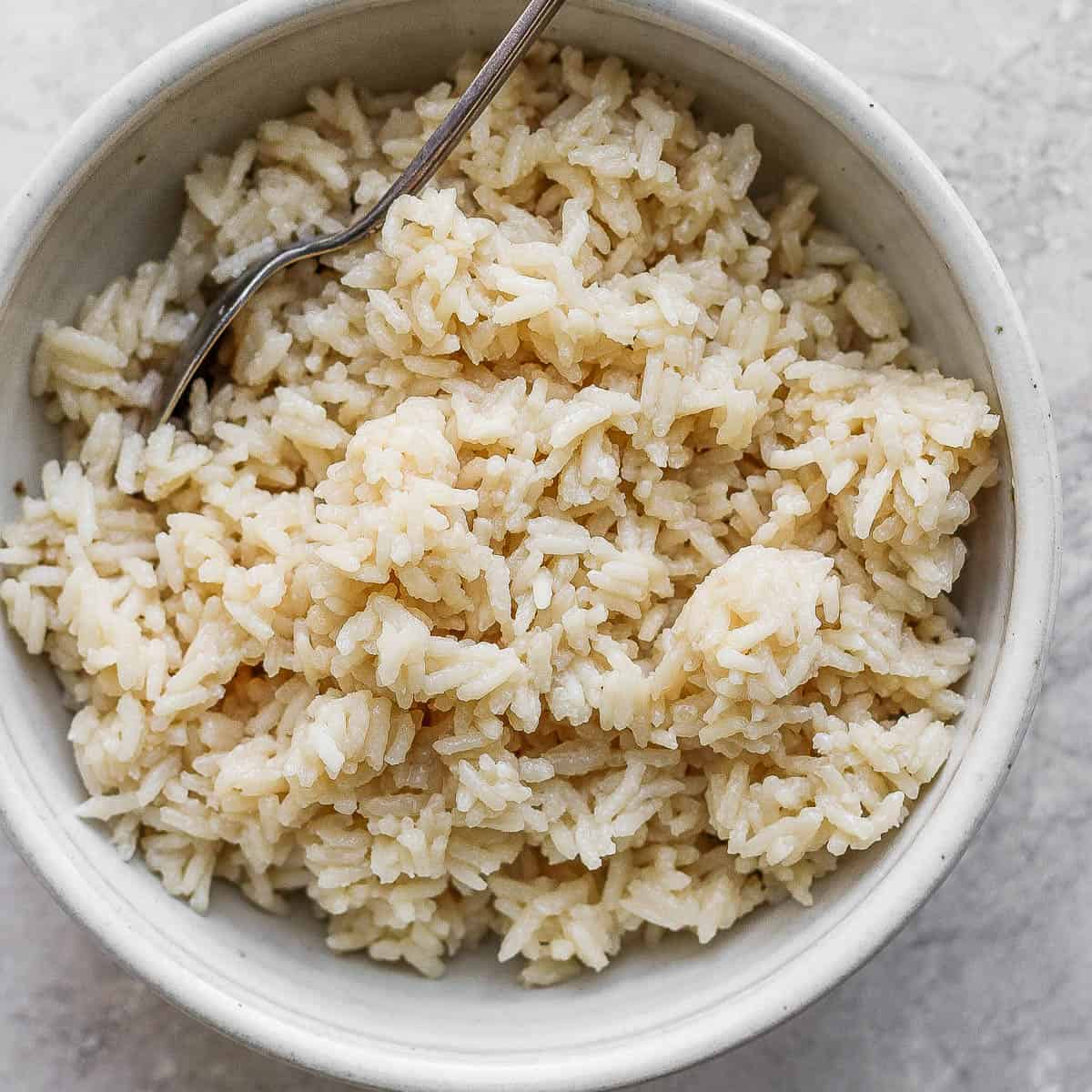 Bowl of coconut rice,