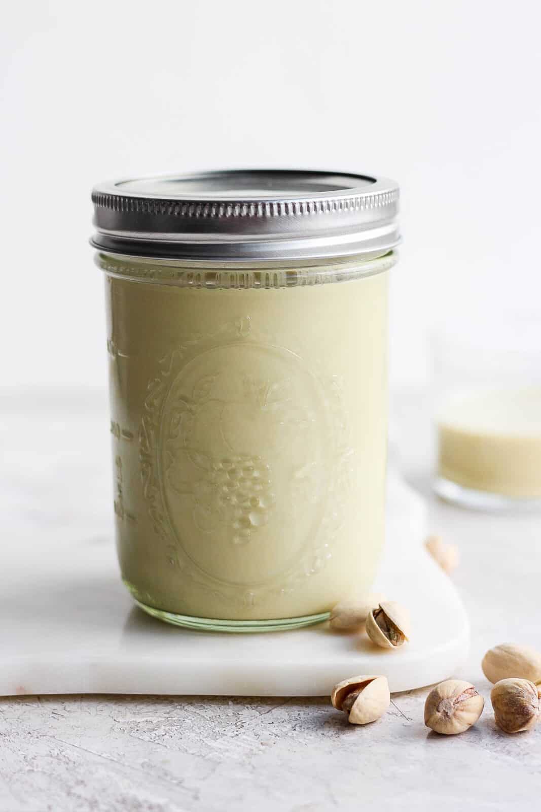 Simple DIY Homemade Pistachio Milk - Alphafoodie